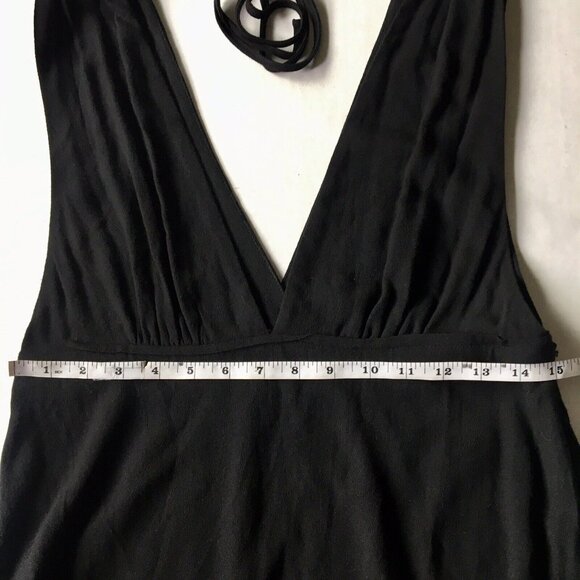 Cotton Candy LA Twirl Black Plunge Mini Flare Dress‎ Size M - Picture 5 of 8